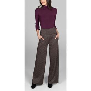 Elie Tahari Wide Leg Trouser Pant Sz 10 Silk Linen